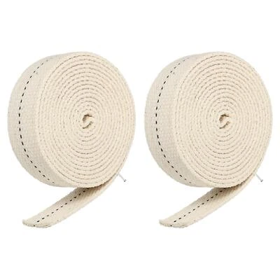 Algodón Aceite Lámpara Mecha 1" Ancho 2 Metros Largo con Negro Puntada, 2 Roll - Imagen 1 de 4