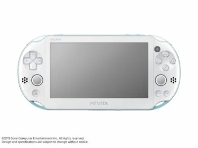 USED PS Playstation vita Wi-Fi model LIGHT BLUE WHITE PCH-2000 ZA14 only console - Image 1 of 4