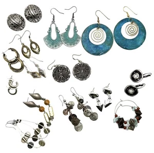 Konvolut 14 Tribal Boho Ohrringe - Bild 1 von 9
