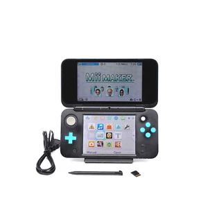 Nintendo "New" 2DS XL LL Console Black & Turquoise w/ extras (USA Seller) - Picture 1 of 11