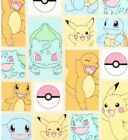 1 Yard Of Pokémon Character Block Fabric 100% Cotton Squirtle, Charmander, Ect.
