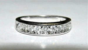 14K Ehering 0,50CT natürliche Diamanten Weißgold S-7 - Bild 1 von 10