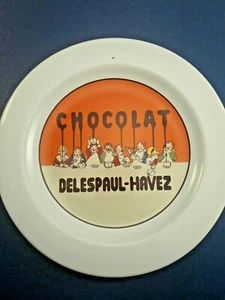 Pottery Barn Chocolate Dessert Plate Chocolat Delespaul-Havez Unused Orange New - Picture 1 of 4