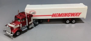 YATMING DIECAST KENWORTH RED DEVIL TRACTOR 1980s WITH A HEMINGWAY TRAILER - Picture 1 of 5