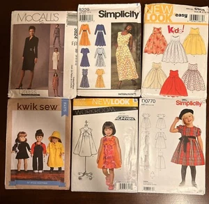 Lot of 6 Patterns Women Vintage Simplicity, New Look, McCall, Kwik Sew - Picture 1 of 1