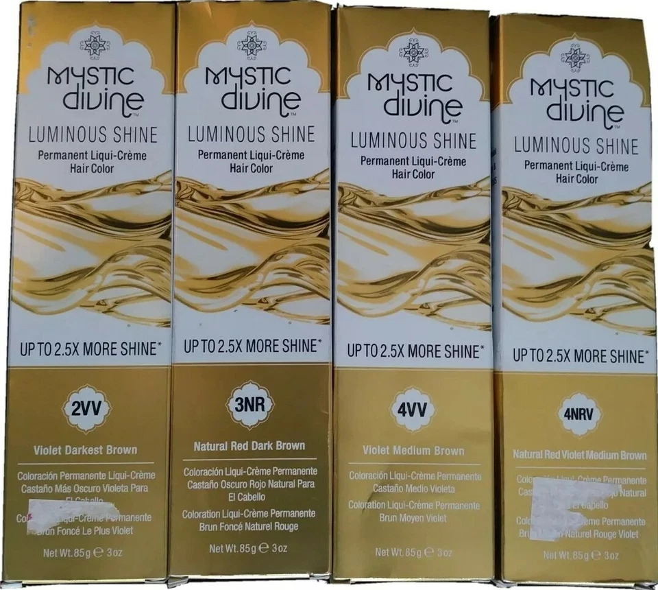 4 Mystic Divine Brown Hair Color Permanent Dye Salon Care USA 2VV 3NR 4VV 4NRV - Image 1 of 4