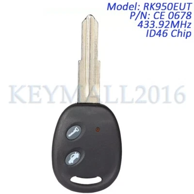 RK950EUT CE0678 Remote Key Fob for Chevrolet Aveo 2009 2010 11 12 13 14 15 2016  Foto 1 de 3
