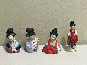 Bottiglie di profumo o liquore biscotto geisha giapponese figurativo vintage - Foto 1 di 15
