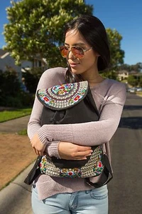 Genuine embroidered vintage tribal BOHO Backpack, Handbag, Day bag - Bild 1 von 5
