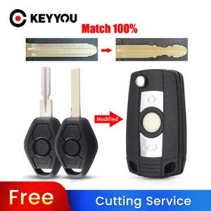 BLADE CUT by PHOTO Modified Car Key Case For BMW X3 X5 2003 2004 2005 2006-2009 - Imagen 1 de 11