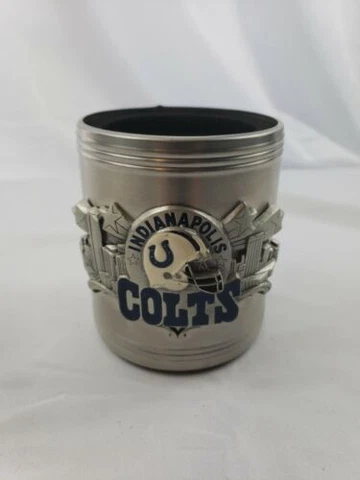 Vintage Indianapolis Colts NFL Beer Can Koozie Coosie Cooler Aluminum Cover