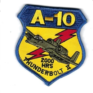 PATCH USAF A-10 THUNDERBOLT II 2000 HOURS AIR NATIONAL GUARD JT26 - Bild 1 von 1