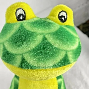 World Plush Inc Plush Frog 8" Green & Yellow - Picture 1 of 8