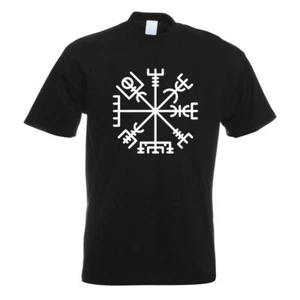 Vegvisir - Runic Compass T-Shirt Motiv bedruckt Funshirt Design Print - Bild 1 von 19