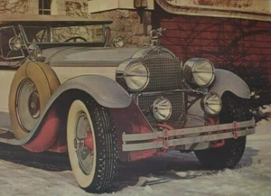 1928 Vintage Packard Auto Rechteck Vinyl Esstisch Tischset oder Wandbild  - Bild 1 von 3
