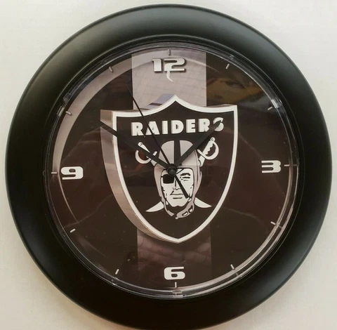 NFL Oakland Raiders 11" Round Clock, New Cover