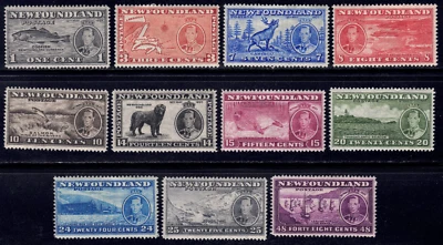 1937 Newfoundland SC# 233-243 - F-VF - Long Coronation Issue - M-HR - Image 1 of 2