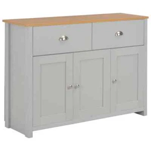 Sideboard With 3 Doors And 2 Drawers Cabinet Storage Unit Furniture Chipboard - Picture 1 of 11