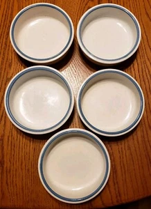 5er SET MIKASA CORDON BLAUER STEIN MÜSLISCHALEN SUPPENSCHÜSSELN JAPAN 6,5" D X 2" HOCH  - Bild 1 von 6