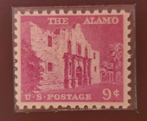 Liberty Serie Briefmarken 9 Cent The Alamo Erstausgabe 14. Juni 1956 - Bild 1 von 4