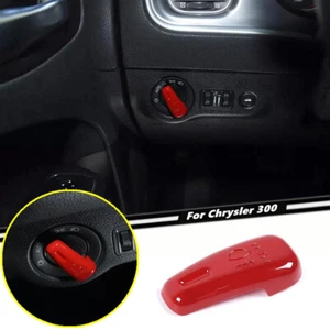 Car Headlight Switch Button Cover Trim For Chrysler 300 11-2023 Accessories Red - Picture 1 of 9