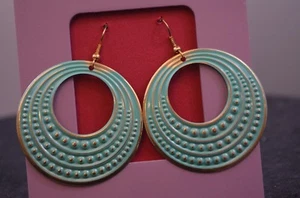 boucles d'oreille fantaisie ,bijoux fantaisie,mode ,accessoire - Foto 1 di 1