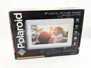 Polaroid 7" Digital Photo Frame (Silver Textured Metal) - Picture 1 of 3