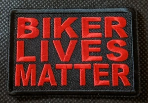 Biker Lives Matter ROT bestickt Biker Patch - Bild 1 von 1