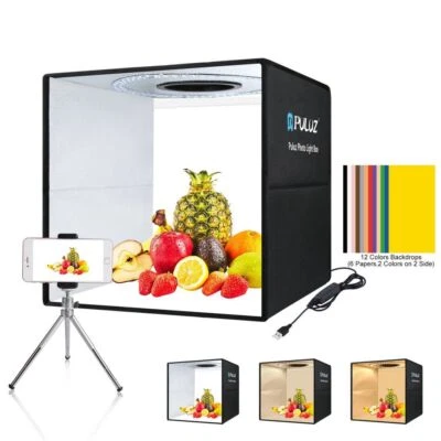 Photo Studio 3 Modes LED Lightbox Photography Softbox Folding Shooting Tent Box - Image 1 of 4