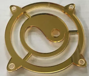 Corte láser personalizado 80mm Yin / Yang Fan Grill / Acrílico / Acabado de espejo - Imagen 1 de 1