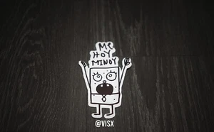 Spongebob Hoy Minoy Inspired Bumper Sticker Laptop Car Meme Joke Prank JDM - Picture 1 of 1