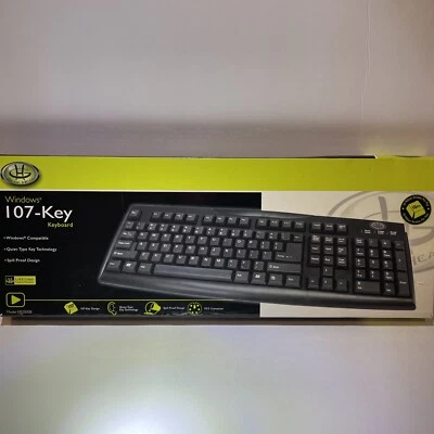 Gear Head 107-Key Windows KB2000B Wired USB Keyboard Tested Working - Image 1 of 4