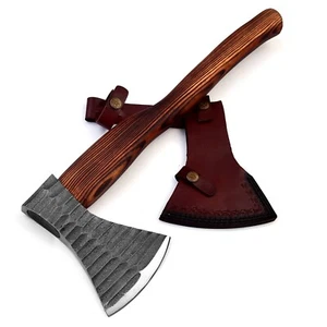 Viking Axe Bearded Axe Tomahawk Birthday Gifts-Hatchet Wood Handle w Sheath - Picture 1 of 5