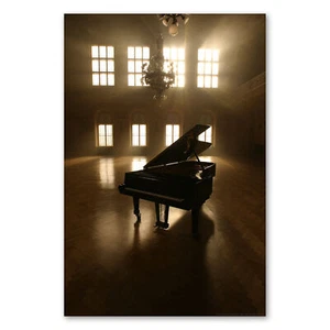 Postereck 0148 Poster Leinwand Konzert Flügel, Saal Musik Klavier Instrument - Bild 1 von 7