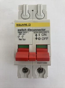 Square D Switch disconnector 100A 240V 50hz AC22a BSEN 60947-3 - Picture 1 of 3