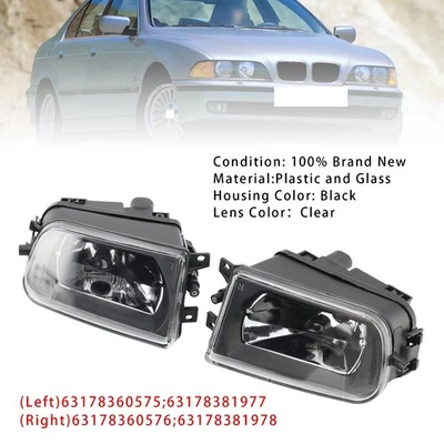 Pair Front Bumper Fog Light Lamp Housing Shell For BMW  BMW Z3  1997-2001 - Image 1 of 4