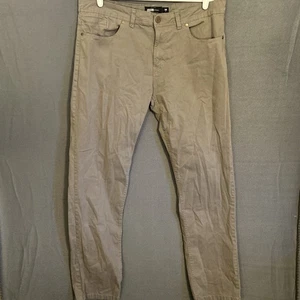 Barbell Apparel Men Jeans Size 36x33 Light Gray Spandex Straight Leg 5 Pocket - Picture 1 of 11