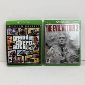 Xbox One Grand Theft Auto 5 (Complete) and The Evil Within 2 (New) Video Game - Picture 1 of 10