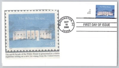 Washington, DC, The White House 33c First Day of Issue, Modern 2000 USPS FDC - Image 1 of 2