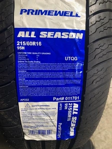 1 New 215 60 16 (95H) Primewell All Season Tire - Picture 1 of 5