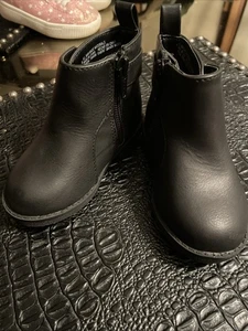 Kinder Place Stiefel Kleid Größe 4 Schwarz Reißverschluss Neu ohne Etikett - Bild 1 von 10