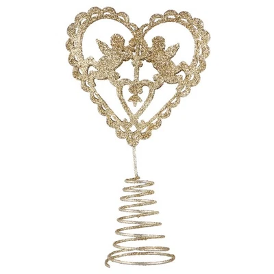  Christmas Tree Top Decoration Small Star Topper Gold Santa Angel Decorations - Image 1 of 4