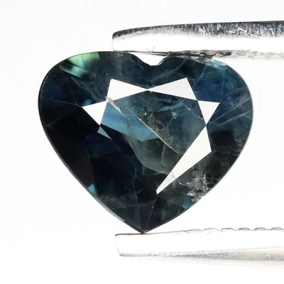 💎 Zafiro azul verde natural corazón 0,80 quilates - piedra preciosa climatizada, Australia Foto 1 de 4
