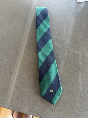 Corbata Oficial AUGUSTA NATIONAL GOLF SHOP Cuello THE MASTERS 100% Verde Seda/Azul Foto 1 de 4