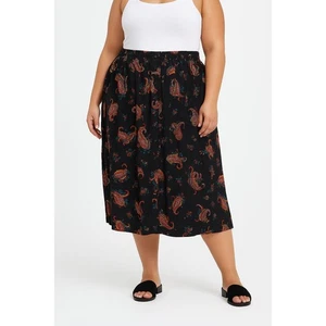 Torrid Rock Damen Größe 2 Schwarz Paisleymuster Gummibund Bunt Boho Chic - Bild 1 von 10