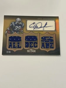 2010 Topps Triple Threads Eric Dickerson Auto & Jersey Card 80s Decade /9 Colts - Picture 1 of 2
