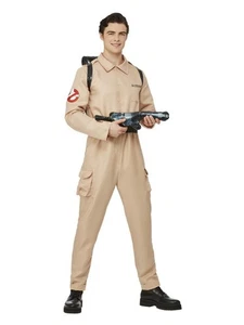 Adult Mens 1980s Ghostbusters Costume 80s Movie Fancy Dress Ghost Busters New - Picture 1 of 3