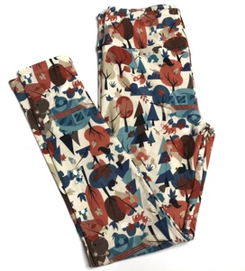 OS LuLaRoe Leggings ~ WOODLAND ANIMALS, CAMPING, FALL TREES ~ Size 2-10 One Size - Picture 1 of 3