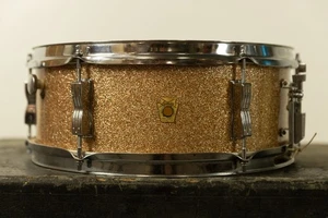 60er Jahre Ludwig 5x14 Champagne Sparkle Pioneer Snare Drum - Bild 1 von 8