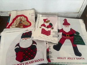 Vintage Santa Fabric Cut out Patterns Pillow Patterns Christmas Holiday (4) - Picture 1 of 5